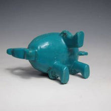 Load image into Gallery viewer, 4.17''L- Chinese Natural Antique Exquisite Turquoise Handcarved Sculpture Dragon Cup Statue