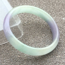 Load image into Gallery viewer, 10% OFF- 55/56/57mm Certified Natural Lavender Jadeite Emerald A*Jade HandCarved Bangle x3815