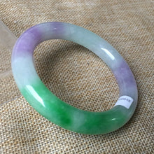 Load image into Gallery viewer, 10% OFF- 57/58/59mm Certified Natural 3 Color Jadeite Emerald A*Jade HandCarved Bangle HA0848