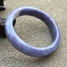 Load image into Gallery viewer, 10% OFF- 56/57/58mm Certified Natural Purple Jadeite Emerald A*Jade HandCarved Bangle x2558