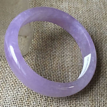 Load image into Gallery viewer, 10% OFF- 55/56/57mm Certified Natural Lavender Jadeite Emerald A*Jade HandCarved Bangle HA0820