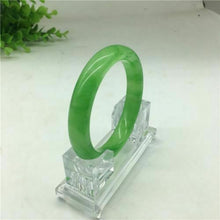 Load image into Gallery viewer, 10% OFF- 60/61/62 mm Certified Natural Light Green Emerald A Jade Bracelet Bangle A2019