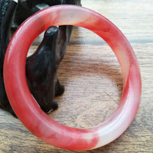 Load image into Gallery viewer, 10% OFF- 53/54/55 mm Certified Natural Red Emerald A*Jade Handcarved Round Bangle A211