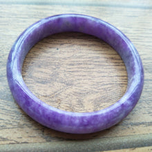 Load image into Gallery viewer, 10% OFF- 56/57/58mm Certified Natural Purple Jadeite Emerald A*Jade HandCarved Bangle A206