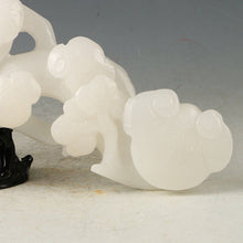 Load image into Gallery viewer, 10in/255cm H- Chinese Genuine Natural White Jade HandCarved Big Flower Ruyi Statue