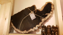 Load image into Gallery viewer, 14.25in/362mm L 4.4lbs/2000g- Genuine Natural Royal Black Sodalite Rainforest WoodStone Statue