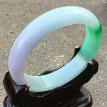 Load image into Gallery viewer, 10% OFF- 57/58/59mm Certified Natural 3 Color Jadeite Emerald A*Jade HandCarved Bangle x8022