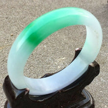 Load image into Gallery viewer, 10% OFF- 57/58/59mm Certified Natural 3 Color Jadeite Emerald A*Jade HandCarved Bangle x8022