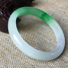 Load image into Gallery viewer, 10% OFF- 55/56/57mm Certified Natural 3 Color Jadeite Emerald A*Jade HandCarved Bangle x8021