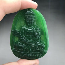 Load image into Gallery viewer, 10% OFF- Certified Natural Jadeite Emerald A Jade Ruyi Guanyin Pendant A1040