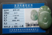 Load image into Gallery viewer, 10% OFF- Certified Natural Icy Jadeite Emerald A*Jade HandCarved Ruyi Dragon Pendant X1820
