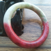 Load image into Gallery viewer, 10% OFF- 58/59/60mm Certified Natural Red Jadeite Emerald A*Jade Handcarved Round Jade Bangle A341