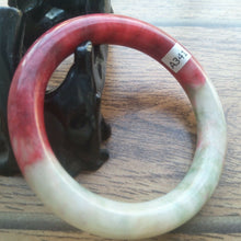 Load image into Gallery viewer, 10% OFF- 58/59/60mm Certified Natural Red Jadeite Emerald A*Jade Handcarved Round Jade Bangle A341