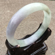 Load image into Gallery viewer, 10% OFF- 55/56/57mm Certified Natural Lavender Jadeite Emerald A*Jade HandCarved Bangle x4004