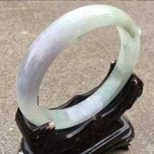 Load image into Gallery viewer, 10% OFF- 55/56/57mm Certified Natural Lavender Jadeite Emerald A*Jade HandCarved Bangle x4004