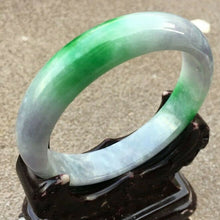 Load image into Gallery viewer, 10% OFF- 57/58/59mm Certified Natural 3 Color Jadeite Emerald A*Jade HandCarved Bangle x4001