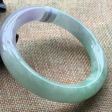 Load image into Gallery viewer, 10% OFF- 57/58/59mm Certified Natural 3 Color Jadeite Emerald A*Jade HandCarved Round Bangle HA1114