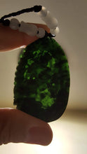 Load image into Gallery viewer, 10% OFF- Certified Natural Black Green Jadeite Emerald Jade Horse Pendant《Grade A》BA2088