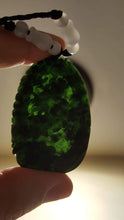 Load image into Gallery viewer, 10% OFF- Certified Natural Black Green Jadeite Emerald Jade Horse Pendant《Grade A》BA2088