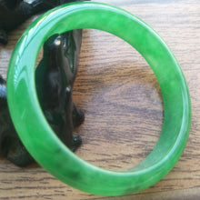 Load image into Gallery viewer, 10% OFF- 55/56/57mm Certified Natural Jadeite Emerald A Jade Bangle Z663