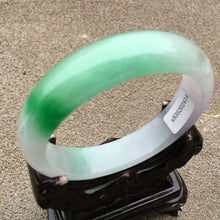 Load image into Gallery viewer, 10% OFF- 57/58/59mm Certified Natural 3 Color Jadeite Emerald A*Jade HandCarved Bangle x2414