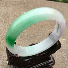 Load image into Gallery viewer, 10% OFF- 57/58/59mm Certified Natural 3 Color Jadeite Emerald A*Jade HandCarved Bangle x2414