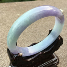 Load image into Gallery viewer, 10% OFF- 55/56/57mm Certified Natural Lavender Jadeite Emerald A*Jade HandCarved Bangle x4008 with Gift Box