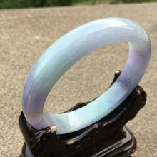 Load image into Gallery viewer, 10% OFF- 55/56/57mm Certified Natural Lavender Jadeite Emerald A*Jade HandCarved Bangle x4008 with Gift Box