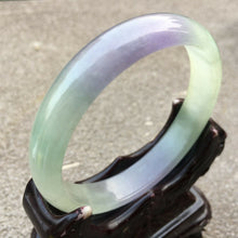 Load image into Gallery viewer, 10% OFF- 55/56/57mm Certified Natural Lavender Jadeite Emerald A*Jade HandCarved Bangle x4003 with Gift Box