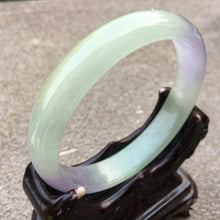 Load image into Gallery viewer, 10% OFF- 55/56/57mm Certified Natural Lavender Jadeite Emerald A*Jade HandCarved Bangle x4003 with Gift Box