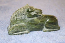 Load image into Gallery viewer, 6''L- Chinese Antique Genuine Natural Green Jade HandCarved Lucky Horse Statue