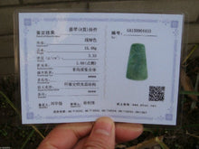 Load image into Gallery viewer, 10% OFF- Certified Natural Oily Green Jadeite Emerald A Jade Handcarved Translucent Guan Yu Pendant GA4433