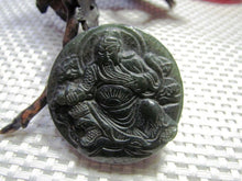 Load image into Gallery viewer, 10% OFF- Certified Natural Green Jadeite Emerald A Jade Handcarved GuanGong Pendant A1940