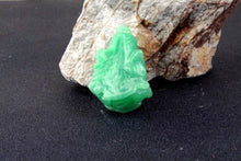 Load image into Gallery viewer, 10% OFF- Certified Natural Icy Green Jadeite Emerald A Jade Handcarved Tablet Lucky Cabbage Pendant A0453