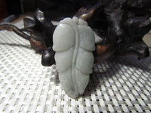 Load image into Gallery viewer, 10% OFF- Certified Natural Yellow Gray Jadeite Emerald A Jade Handcarved Lucky Corn Bat Pendant A1940