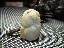 Load image into Gallery viewer, 10% OFF- Certified Natural Yellow Gray Jadeite Emerald A Jade Handcarved Lucky Gourd Pendant A1940