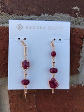 Load image into Gallery viewer, 10% OFF- Certified Natural Jadeite Emerald A Jade HandCarved A Pair of NWT Kendra Scott Rhys Drop Statement Earrings in Maroon Jade