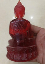 Load image into Gallery viewer, 4.72''H- Chinese Natural Antique Exquisite GEOMANTIC AMBER Handcarved Sculpture Buddha Statue