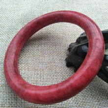 Load image into Gallery viewer, 10% OFF- 59/60/61mm Certified Natural Red Emerald A*Jade HandCarved Round Bangle A302