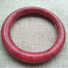 Load image into Gallery viewer, 10% OFF- 59/60/61mm Certified Natural Red Emerald A*Jade HandCarved Round Bangle A302
