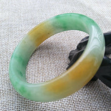 Load image into Gallery viewer, 10% OFF- 56/57/58mm Certified Natural 3 Color Jadeite Emerald A*Jade HandCarved Bangle F317