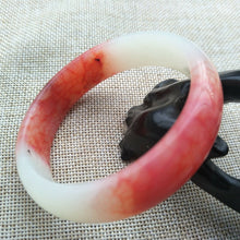 Load image into Gallery viewer, 10% OFF- 58/59/60mm Certified Natural Red Emerald A*Jade HandCarved Round Bangle X9988