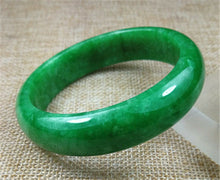 Load image into Gallery viewer, 10% OFF- 57/58/59 mm Certified Natural Green Jadeite Emerald A*Jade HandCarved Round Bangle A320