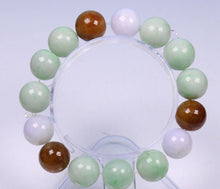 Load image into Gallery viewer, 10%OFF- 55-62mm Certified Natural Jadeite Emerald Jade Stretchy-Bracelet《Grade A》N0071