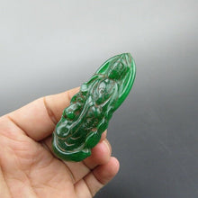 Load image into Gallery viewer, 10% OFF- Certified Natural Ice Green Jadeite Emerald A Jade HandCarved Guanyin Pendant A1940