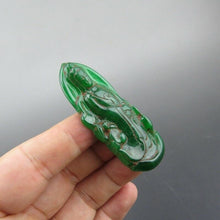 Load image into Gallery viewer, 10% OFF- Certified Natural Ice Green Jadeite Emerald A Jade HandCarved Guanyin Pendant A1940