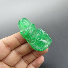 Load image into Gallery viewer, 10% OFF- Certified Natural Icy Green Jadeite Emerald A Jade HandCarved Goddess of Mercy Pendant A212