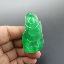Load image into Gallery viewer, 10% OFF- Certified Natural Icy Green Jadeite Emerald A Jade HandCarved Goddess of Mercy Pendant A212
