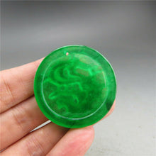 Load image into Gallery viewer, 10% OFF- Certified Natural Icy Green Jadeite Emerald A Jade HandCarved Beautiful Phoenix Pendant A3