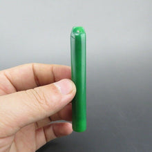 Load image into Gallery viewer, 10% OFF- Certified Natural Icy Green Jadeite Emerald A Jade HandCarved Fluid Pipe Pendant A81